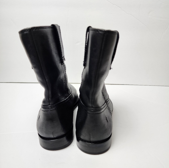 Frye Over The Ankle Leather Booties In Black Womens Size  5.5 - Picture 7 of 10